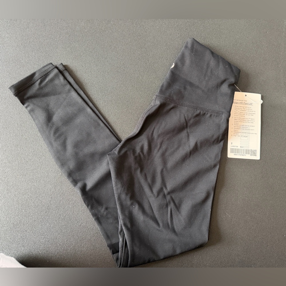 Lululemon Align HR 25” Black Leggings Size 2 NEW